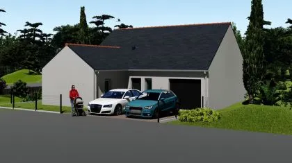 Projet de construction d'une maison 107.89 m² avec terrain à SAINT-GUINOUX (35)