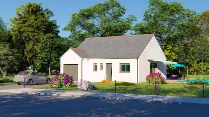 Projet de construction d'une maison 57.19 m² avec terrain à LEHON (22)