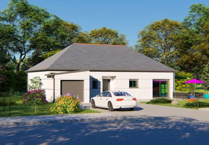 Projet de construction d'une maison 93.19 m² avec terrain à SAINT-LUNAIRE (35)