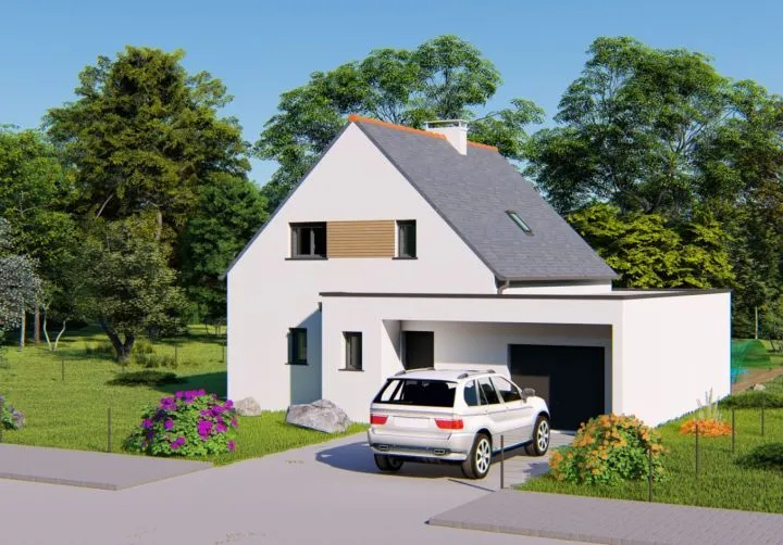image tm Projet de construction d'une maison 109.47 m² avec terrain à GOSNE (35)