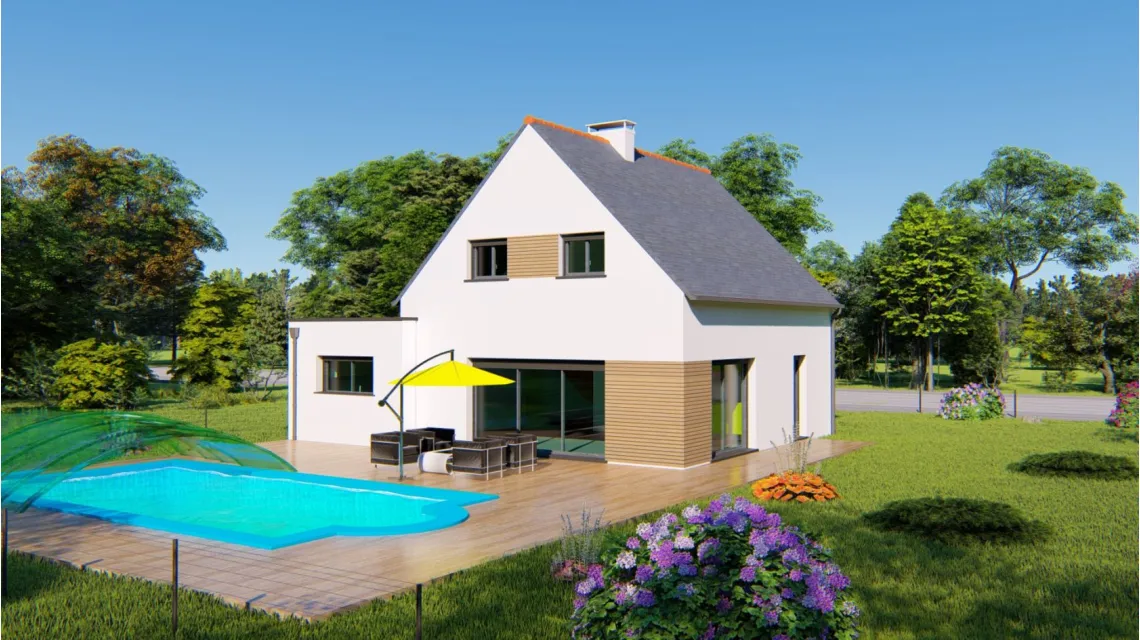 image Projet de construction d'une maison 109.47 m² avec terrain à GOSNE (35)