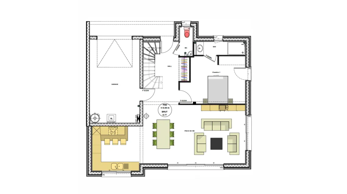 image Projet de construction d'une maison 109.47 m² avec terrain à GOSNE (35)
