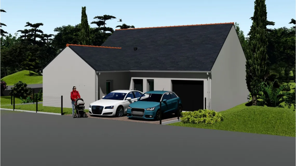 image Projet de construction d'une maison 107.89 m² avec terrain à SAINT-GUINOUX (35)