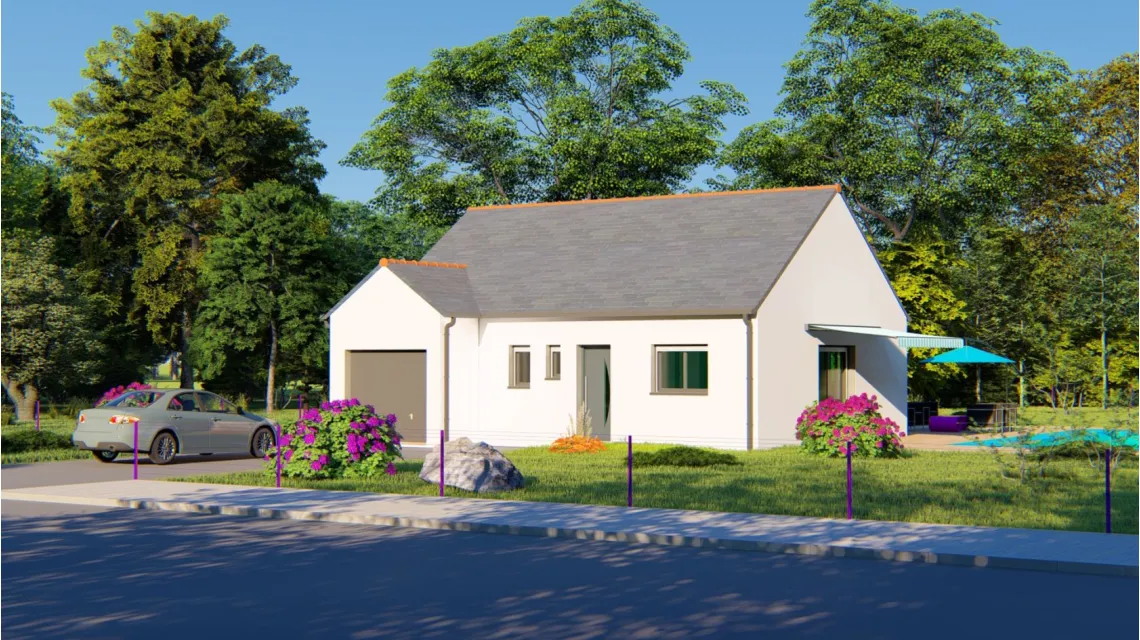 image Projet de construction d'une maison 57.19 m² avec terrain à LEHON (22)