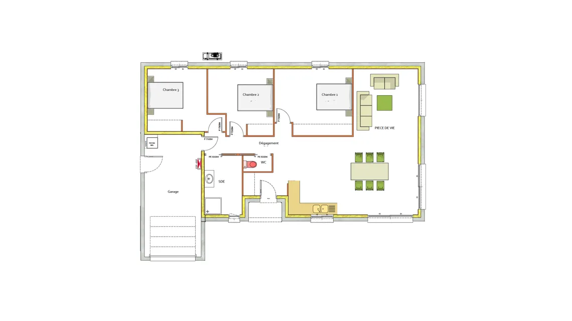 image Projet de construction d'une maison 93.19 m² avec terrain à SAINT-CAST-LE-GUILDO (22)